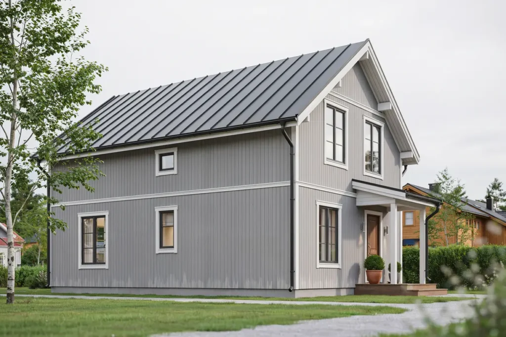 renovering av fuktskadad tr fasad p villa i sickla nacka